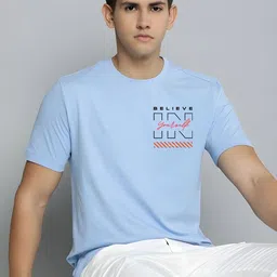 SZN Typography Printed Round Neck Regular Fit T-Shirt-picture-22