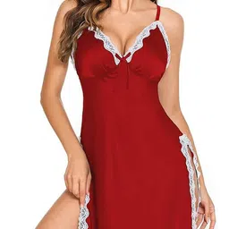 Samvar Women Maroon Baby Dolls-picture-25