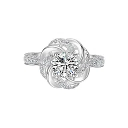 Jewels Galaxy Silver-Plated Crystals Stone Studded Adjustable Finger Ring image 5
