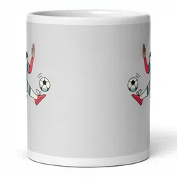 Mr UVD White & Blue Printed Ceramic Matte Mugs Set of Cups and Mugs image 4