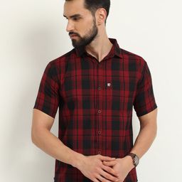 ALLWIN PAUL Men Classic Shepherd Checks Opaque Checked Casual Shirt-picture-13