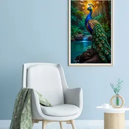 PixelAura Blue & Green Birds & Animals Printed Wall Stickers image 3