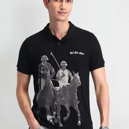 U.S. Polo Assn. Denim Co. Men Graphic Printed Polo Collar Cotton Slim Fit T-shirt-picture-14