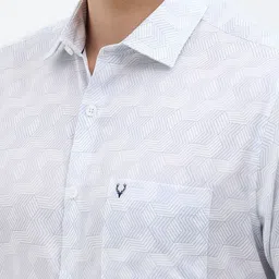 Allen Solly Men Spread Collar Abstract Printed Cotton Slim Fit Formal Shirt image 3