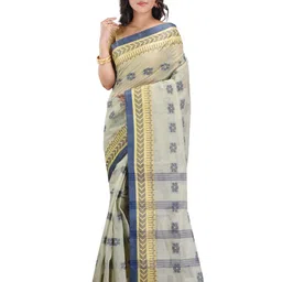 RAJ SAREE HOUSE Woven Design Pure Cotton Jamdani Saree-picture-11