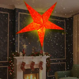 me&you Paper Star Hanging Lamp Shade for Home, Festive & Party Use Hanging Star Pack of 1 image 4