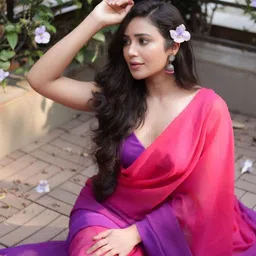 KAYOMMI Ombre Pure Georgette Saree image 3