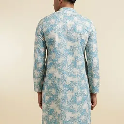 Diwas by Manyavar Floral Printed Mandarin Collar Straight Kurta image 3