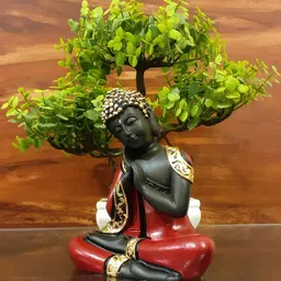 Afterstitch Multicoloured Gautam Buddha Religious Idol Showpiece image 5