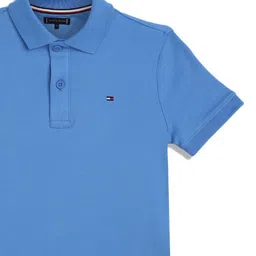 Tommy Hilfiger Boys Solid Polo Collar Cotton T-shirt image 2