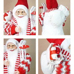 little surprise box llp Little Surprise Unisex Box LLP White & Red Winter Ski Ready Santa image 5