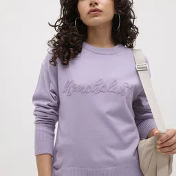 The Roadster Life Co. Women Self Design Acrylic Pullover-picture-36