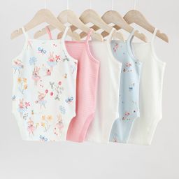 NEXT Set of 5 Infant Kids Pure Cotton Floral Print Bodysuit-picture-46