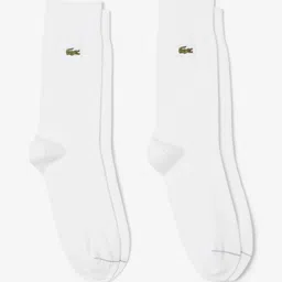 Lacoste Pack of 2 Men Solid Cotton Calf Length Socks-picture-27