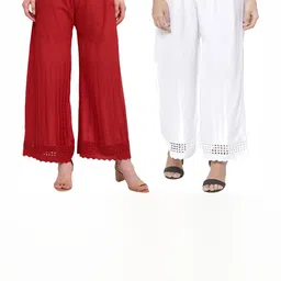 MIXFIT Women Pack Of 2 High-Rise Wide Leg Trousers-picture-33