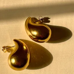 Crazy Fashion Unisex Teardrop Shaped Drop Earrings-image-59