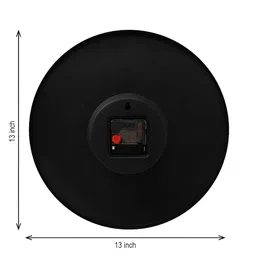 RANDOM Brown & Gold-Toned Round Contemporary Wall Clock image 5