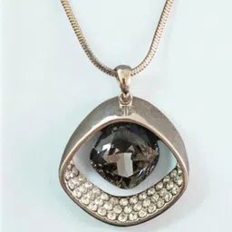 SAPRAA TRENDS Women Copper Silver-Plated Pendants with Chains image 2