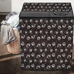 The Furnishing Tree Brown PVC Washing Machine Covers-picture-24