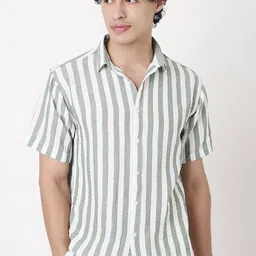 Blnk Men Relaxed Fit Vertical Striped Spread Collar Casual Shirt-image-51