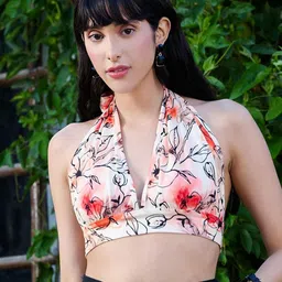 VANGULL Women Halter Neck Bralette Crop Top-picture-11