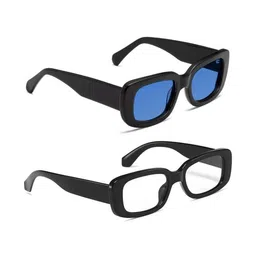 Arzonai Unisex Arzonai Set of 2 Full Rim UV Protected Lens Rectangle Sunglasses COMBO-2830-picture-24