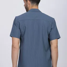 Vestirio Striped Cuban Collar Relaxed Shirt image 4