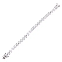 Crash.Club By CKC Silver Rhodium-Plated Stones Studded Circular Wraparound Bracelet image 3