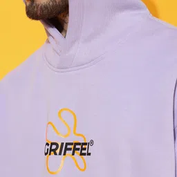 GRIFFEL Men Printed Hooded Pullover Sweatshirt image 3