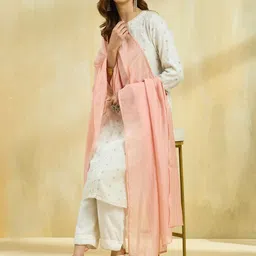Fabindia Cotton Silk Dupatta With Sequinned-picture-16