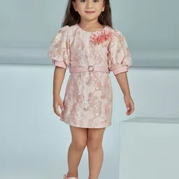 Peppermint Floral Print Puff Sleeve Bodycon Round neckDress-image-7