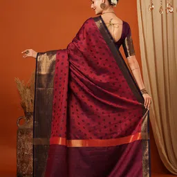 KALINI Zari Pure Silk Mysore Silk Saree image 2