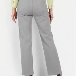 BROADSTAR Women Smart Straight Fit High-Rise Easy Wash Trousers image 4