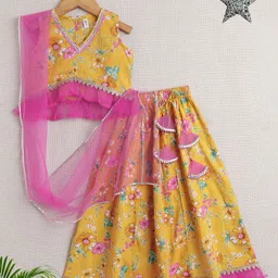 The Magic Wand Girls Embellished Ready to Wear Lehenga & Blouse With Dupatta-picture-13