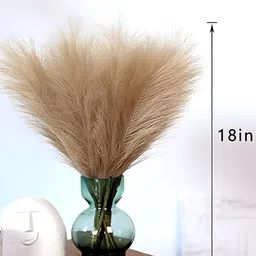 Art Street Brown 4 Pieces Grass Artificial Flower With Pot image 4