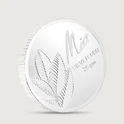 Mia by Tanishq 999 Silver Divine Mango Leaf Coin 25g image 2