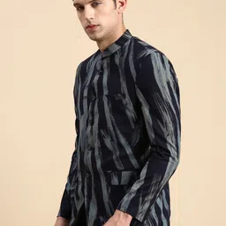 SHOWOFFFF Men Printed Mandarin Collar Long Sleeves Blazers image 2