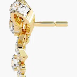 VALANOVA BIS Hallmark 18KT Yellow Gold Diamond Studded Earrings- 4.52 gm image 4