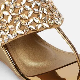 Mochi Embellished Party Wedge Sandals image 2