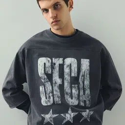 H&M Oversized Fit Cropped T-Shirt-picture-24
