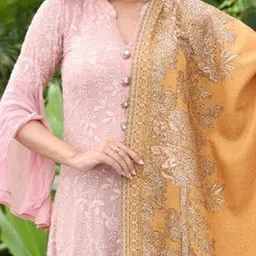 THE SHAWL STUDIO Ethnic Motifs Woven Design Elephant Border Resham Kani Shawl image 5