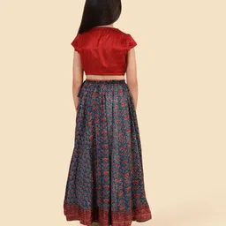 Fabindia Girls Beads and Stones Ready to Wear Lehenga & Blouse With Dupatta image 4