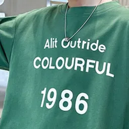 INCLUD Boys Typography Printed Round Neck Drop Shoulder Sleeves Oversized Fit T-shirt image 5
