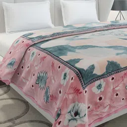 Monte Carlo Pink & Grey Heavy Winter 120 GSM Double Bed Blanket-image-30