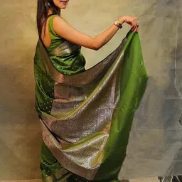 Parampara Ethnic Woven Design Zari Pure Silk Banarasi Saree image 3
