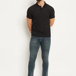 OGEN Men Printed Polo Collar Pockets T-shirt image 5