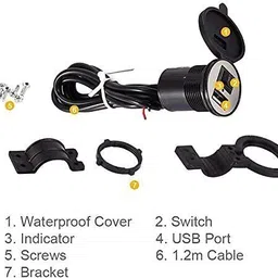 autofasters Bike Mobile USB Charger-120 2.1 A Bike Mobile Charger 100 A Bike Mobile Charger image 3