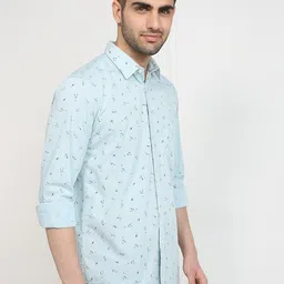 Parx Conversational Printed Spread Collar Pure Cotton Slim Fit Shirt image 2