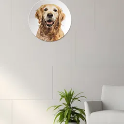 THE QUIRKY HOME White & Brown Dog Printed Ceramic Wall Plates-picture-36