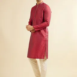 Manyavar Men Regular Kurta with Pyjamas image 4